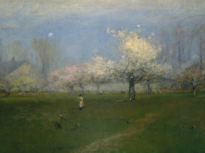 George Inness - Spring Blossoms, Montclair, New Jersey | Джордж Иннесс