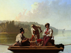 George Caleb Bingham - Boatmen on the Missouri | Джордж Калеб Бингем