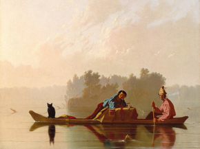 George Caleb Bingham - Fur Traders Descending the Missouri | Джордж Калеб Бингем