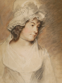 George Romney - Portrait of Charlotte Smith | Джордж Ромни