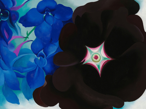 OKeeffe Georgia - Black Hollyhock Blue Larkspur | О'Кифф Джорджия