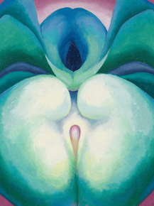 OKeeffe Georgia - Series I White, Blue Flower Shapes | О'Кифф Джорджия