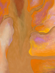 OKeeffe Georgia - Tan, Orange, Yellow, Lavender | О'Кифф Джорджия