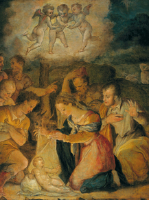 Giorgio Vasari - La natividad con la adoracion de los pastores | Джорджо Вазари