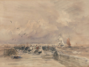David Cox - Dieppe Pier, Stiff Breeze | Дэвид Кокс