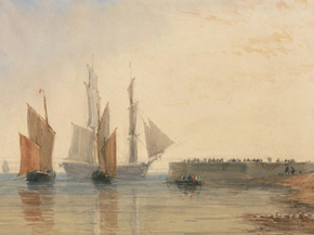 David Cox - Entrance to Calais Harbour | Дэвид Кокс