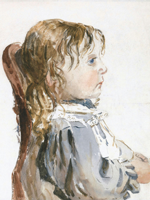David Cox - Girl in a Pinafore | Дэвид Кокс