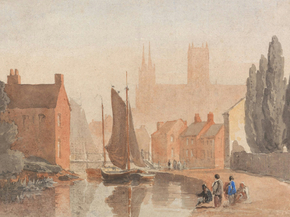 David Cox - Lincoln Cathedral From Brayford Pool | Дэвид Кокс