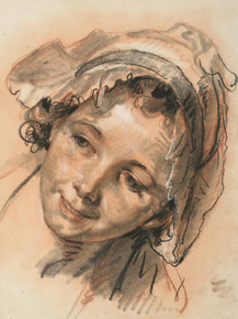 Jean-Baptiste Greuze - Head of Smiling Girl | Жан-Батист Грёз