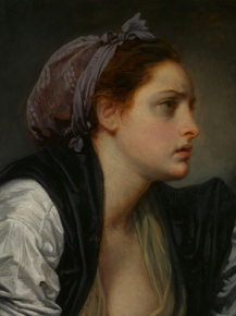 Jean-Baptiste Greuze - Study Head of a Woman | Жан-Батист Грёз