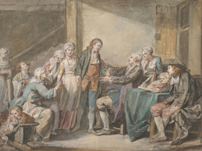 Jean-Baptiste Greuze - The Marriage Contract | Жан-Батист Грёз
