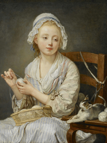 Jean-Baptiste Greuze - The Wool Winder | Жан-Батист Грёз