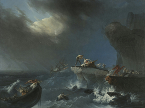 Jean Pillement - A Wreck at the Rocky Seaside | Жан-Батист Пильман