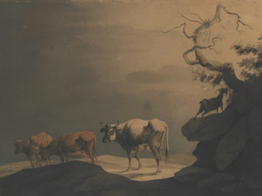 Jean Pillement - Cows and a Goat in a Landscape | Жан-Батист Пильман Jean Pillement - Cows and a Goat in a Landscape | Жан-Батист Пильман