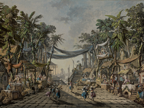 Jean Pillement - Market Scene in an Imaginary Oriental Port | Жан-Батист Пильман Jean Pillement - Market Scene in an Imaginary Oriental Port | Жан-Батист Пильман