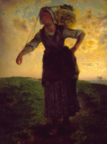 Jean-Francois Millet - A Norman Milkmaid at Greville | Жан-Франсуа Милле