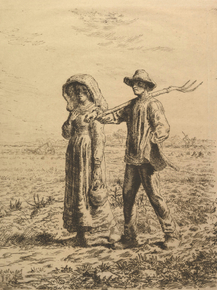 Jean-Francois Millet - Peasants Going to Work | Жан-Франсуа Милле