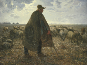 Jean-Francois Millet - Shepherd Tending His Flock | Жан-Франсуа Милле