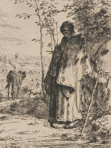 Jean-Francois Millet - Shepherdess Knitting | Жан-Франсуа Милле