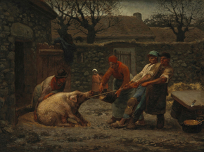 Jean-Francois Millet - The Pig Killers | Жан-Франсуа Милле