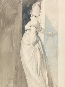 Johann Heinrich Fusely - Back View of a Standing Female | Иоганн Генрих Фюсли