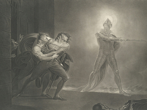Johann Heinrich Fusely - Hamlet, Horatio, Marcellus and the Ghost | Иоганн Генрих Фюсли