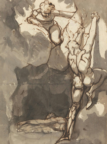 Johann Heinrich Fusely - Study for Finding of the Body of Bassanio | Иоганн Генрих Фюсли