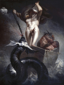 Johann Heinrich Fusely - Thor battering the Midgard Serpent | Иоганн Генрих Фюсли