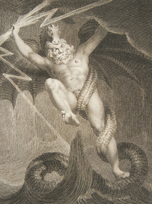 Johann Heinrich Fusely - Tornado–Zeus Battling Typhon | Иоганн Генрих Фюсли