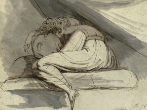 Johann Heinrich Fusely - Woman Sitting, Curled up | Иоганн Генрих Фюсли