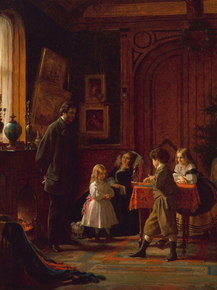 Eastman Johnson - Christmas-Time, The Blodgett Family | Истмен Джонсон