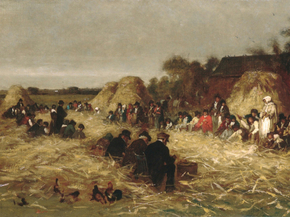 Eastman Johnson - Corn Husking at Nantucket | Истмен Джонсон