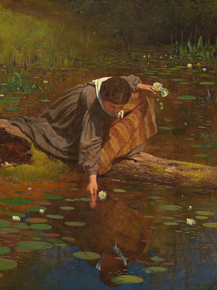 Eastman Johnson - Gathering Lilies | Истмен Джонсон