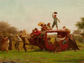 Eastman Johnson - The Old Stagecoach | Истмен Джонсон
