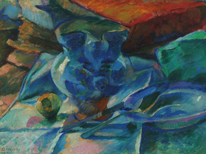 Umberto Boccioni - Natura morta di terraglie posate e frutta | Умберто Боччони