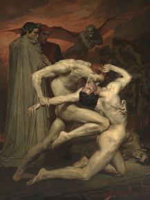 Bouguereau William | Бугро Вильям - Данте и Вергилий в аду
