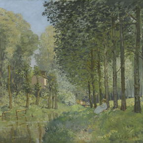 Alfred Sisley - Rest along the Stream. Edge of the Wood | Альфред Сислей