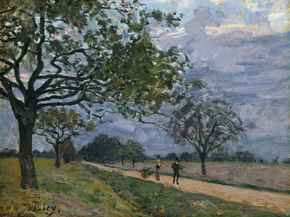 Alfred Sisley | Альфред Сислей - Дорога из Версаля в Лувесьен