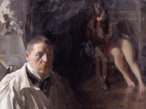 Anders Zorn | Андерс Цорн - Автопортрет с моделью