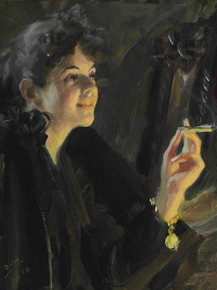 Anders Zorn | Андерс Цорн - Девушка с сигаретой