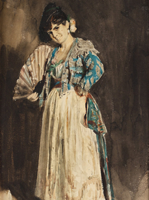 Anders Zorn | Андерс Цорн - Испанка в черном берете