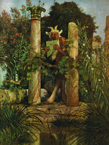 Arnold Bocklin - Faun, die Syrinx blasend, 1875 | Арнольд Бёклин
