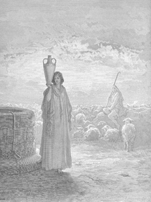 Gustave Dore - 022. Jacob Tends Laban's Flocks and Meets Rachel | Гюстав Доре Gustave Dore - 022. Jacob Tends Laban's Flocks and Meets Rachel | Гюстав Доре