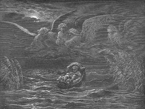 Gustave Dore - 030. The Child Moses on the Nile | Гюстав Доре