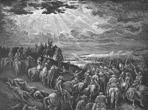 Gustave Dore - 051. Joshua Commands the Sun to Stand Still | Гюстав Доре