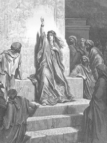 Gustave Dore - 053. Deborah Praises Jael | Гюстав Доре