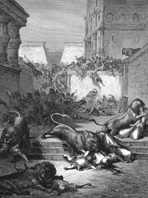 Gustave Dore - 100. Foreign Nations Are Slain by Lions in Samaria | Гюстав Доре