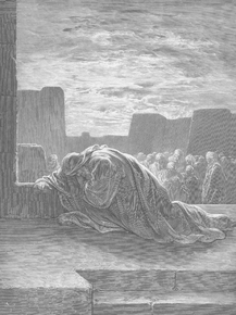 Gustave Dore - 107. Ezra Kneels in Prayer | Гюстав Доре