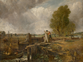 John Constable - Study of A boat passing a lock | Джон Констебл