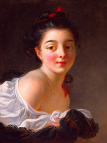 Jean-Honore Fragonard - Young Woman with Brown Hair | Жан-Оноре Фрагонар